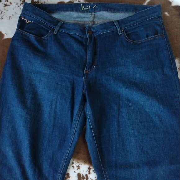 Women's LOLA Kimes Ranch Mid Rise Raw Hem Flare Jeans 16/32 - Picture 4 of 7